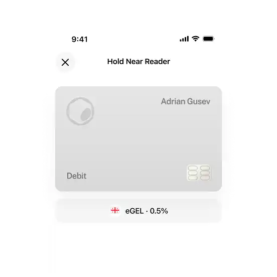 Customer taps their card on a phone